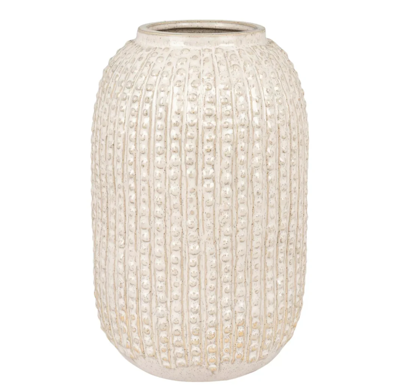 Vase ceramic beige ø16x25.5 cm